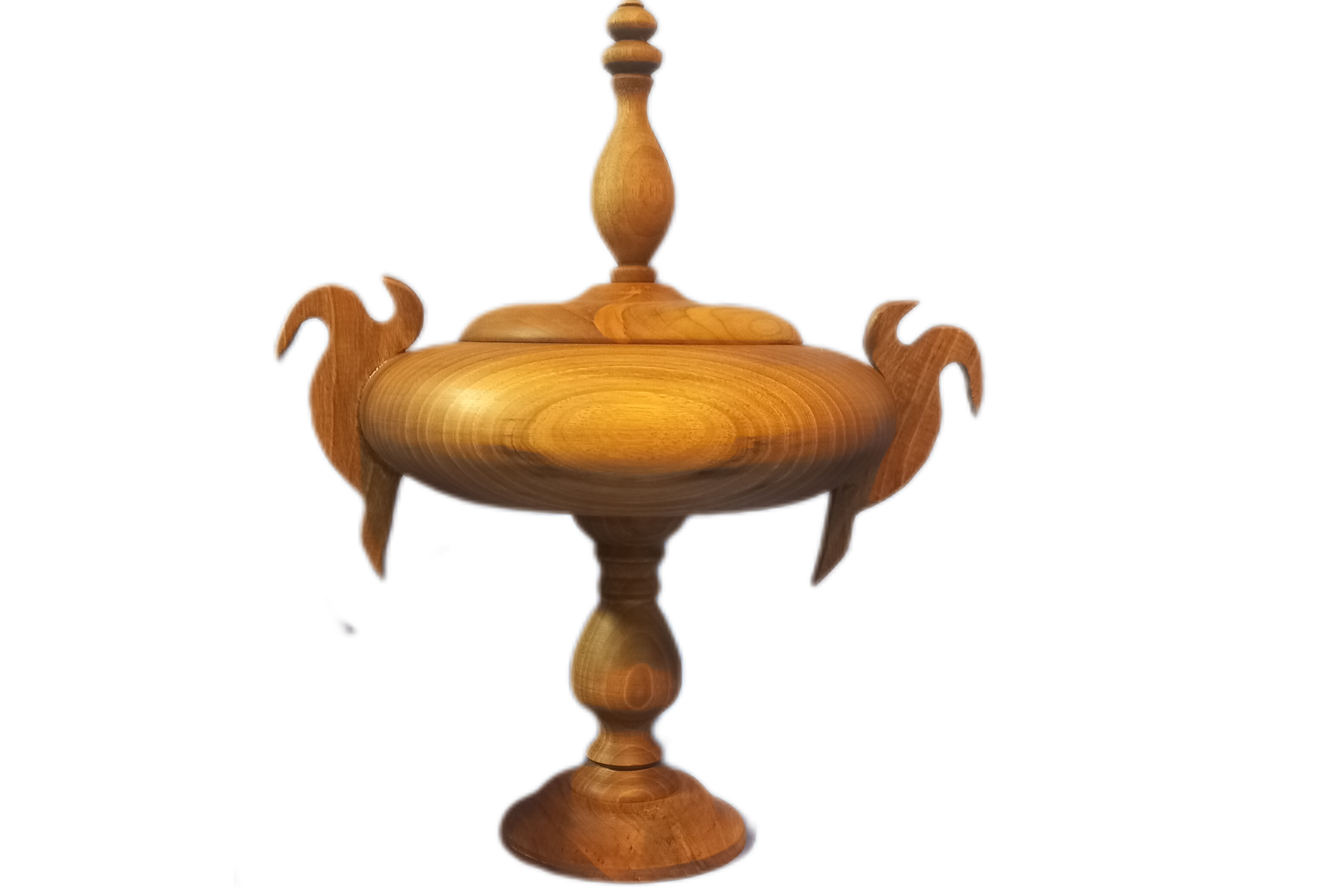 شکلات خوری آجیل خوری چوبی پایه بلند و دسته دار